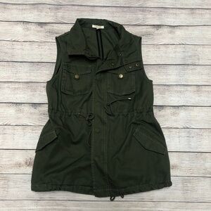 Pleione Olive Green Utility Vest Size XS